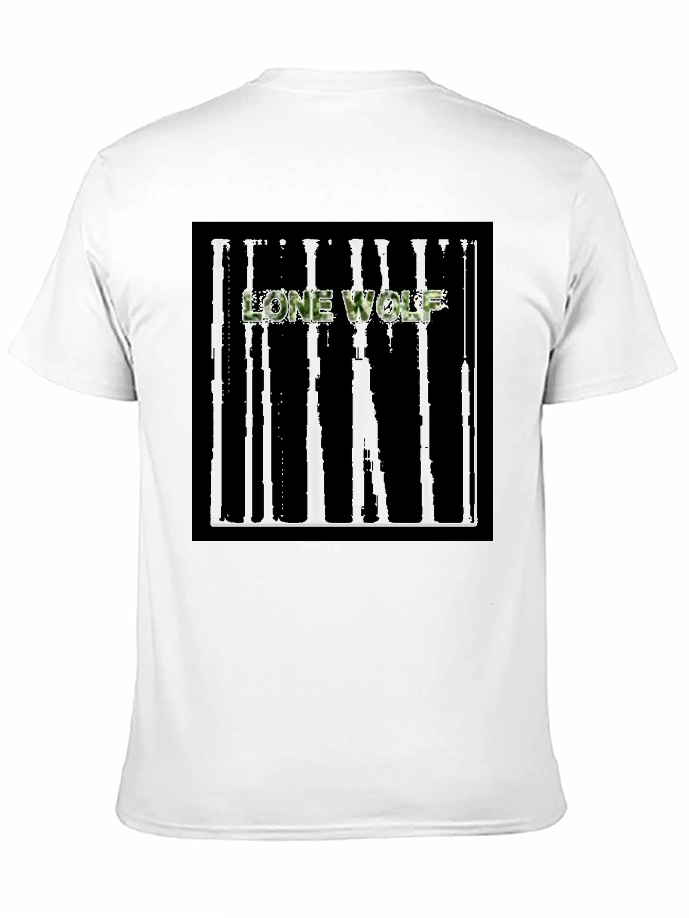 Lone Wolf Graphic Tee - Black Cotton Blend T-Shirt