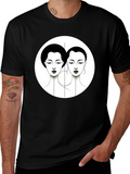 Art Deco Ladies Graphic Tee - Black Unisex T-Shirt