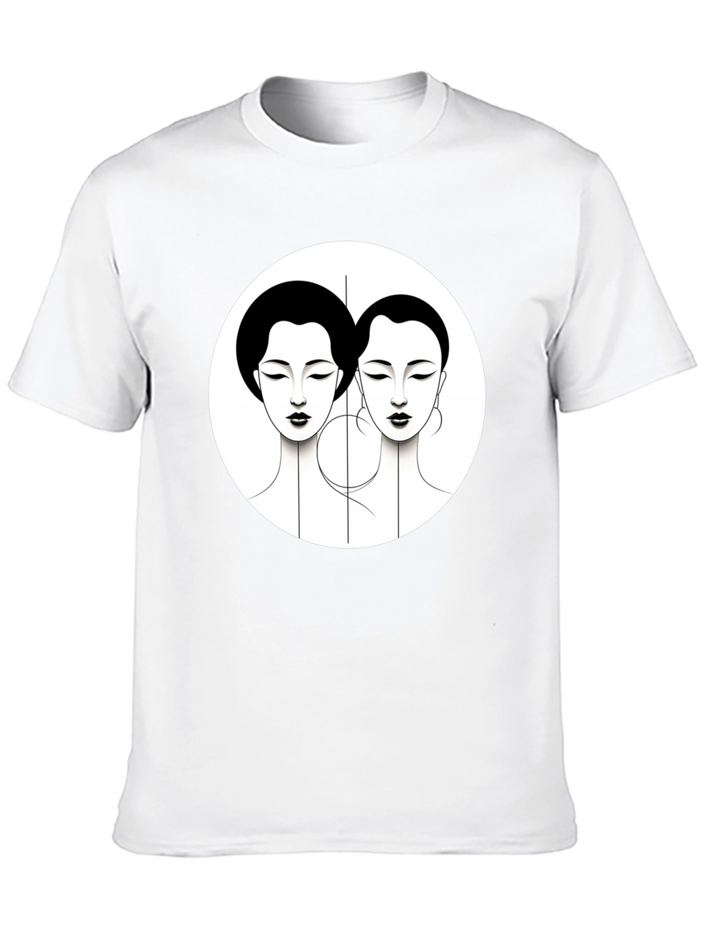 Art Deco Ladies Graphic Tee - Black Unisex T-Shirt