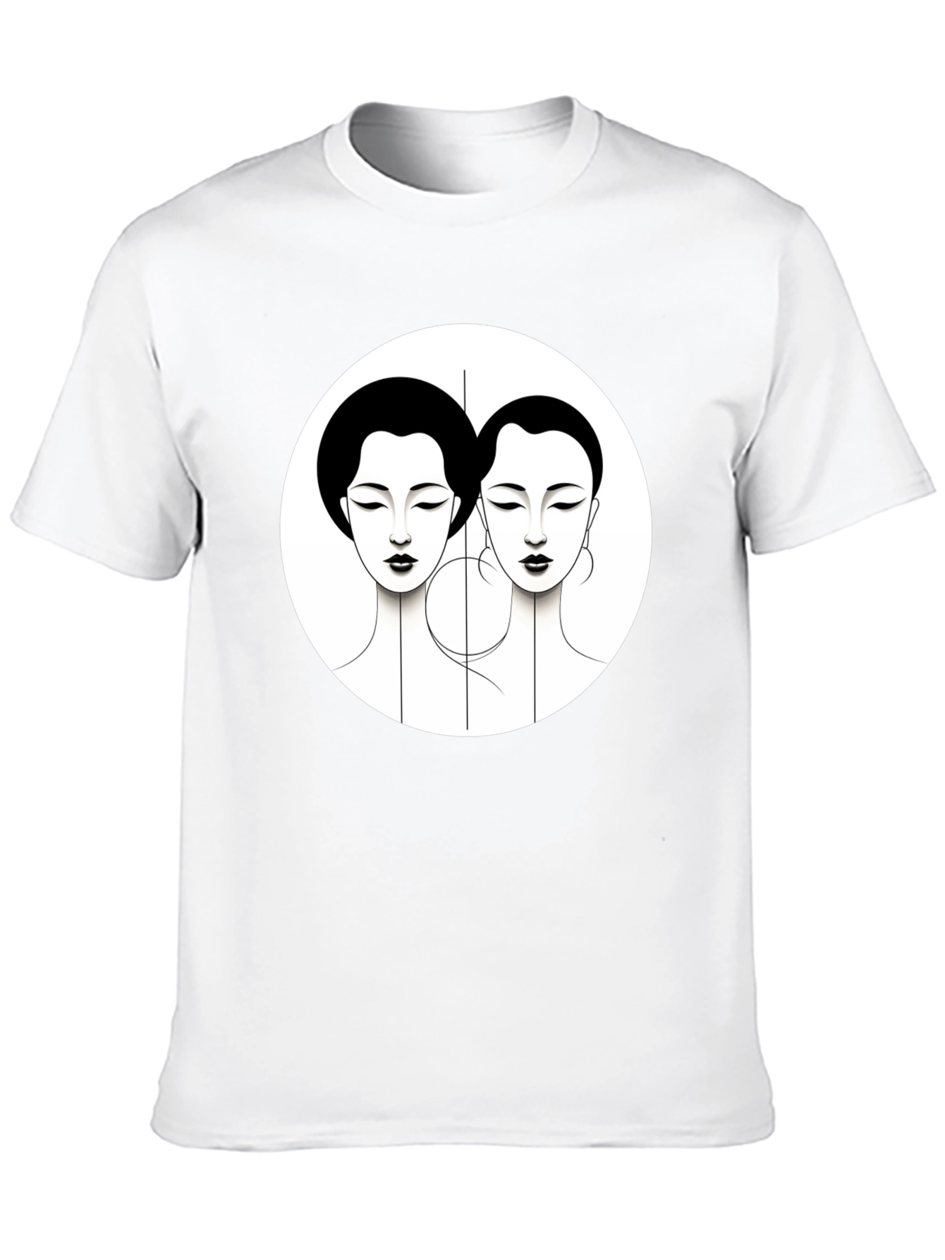 Art Deco Ladies Graphic Tee - Black Unisex T-Shirt
