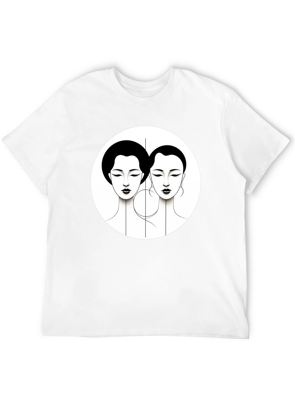 Art Deco Ladies Graphic Tee - Black Unisex T-Shirt