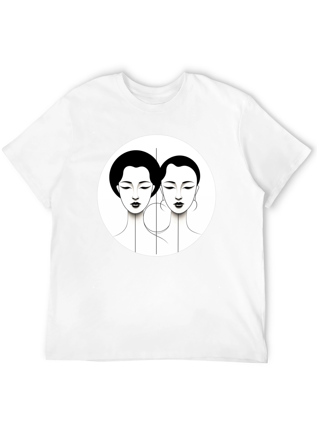 Art Deco Ladies Graphic Tee - Black Unisex T-Shirt