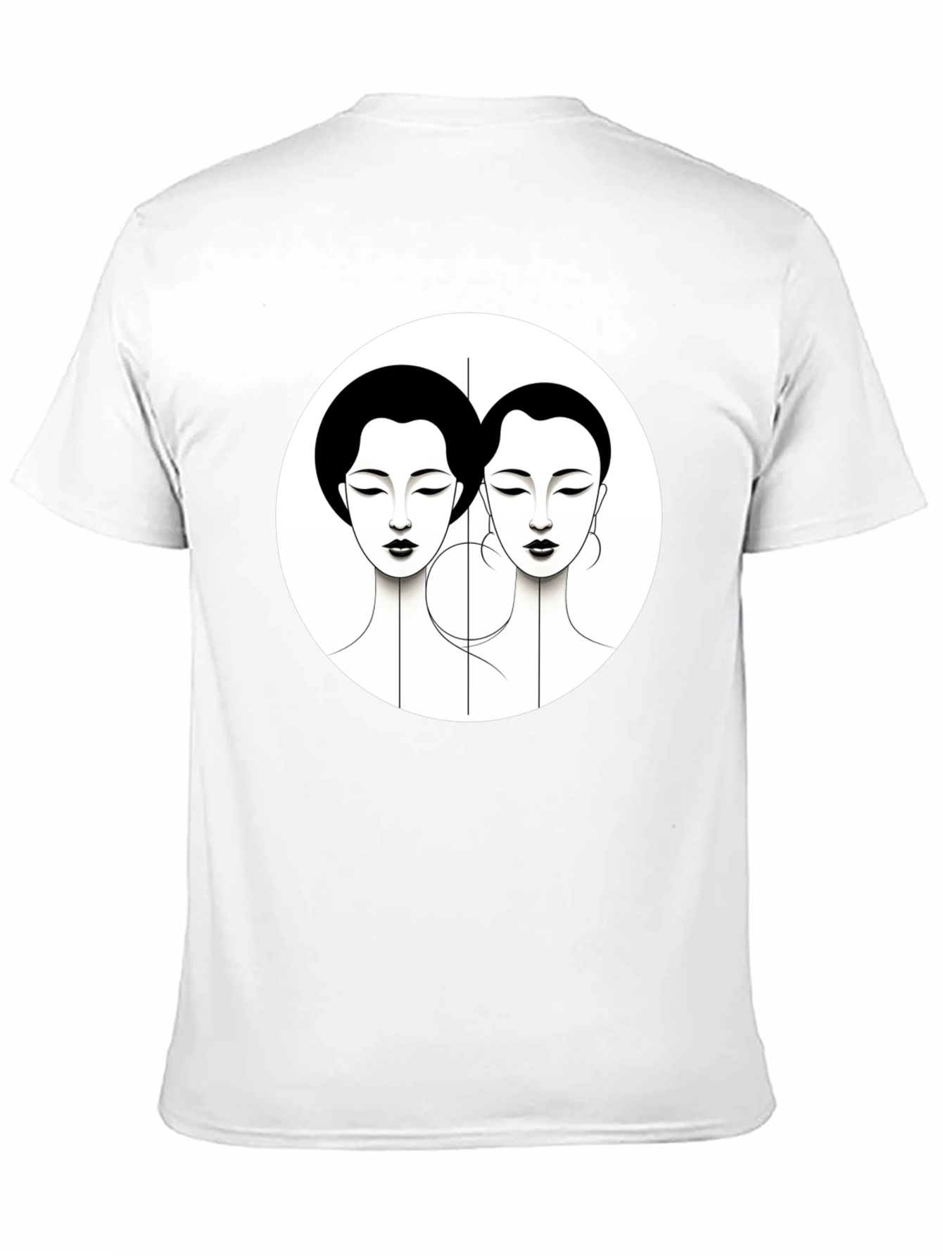 Art Deco Ladies Graphic Tee - Black Unisex T-Shirt