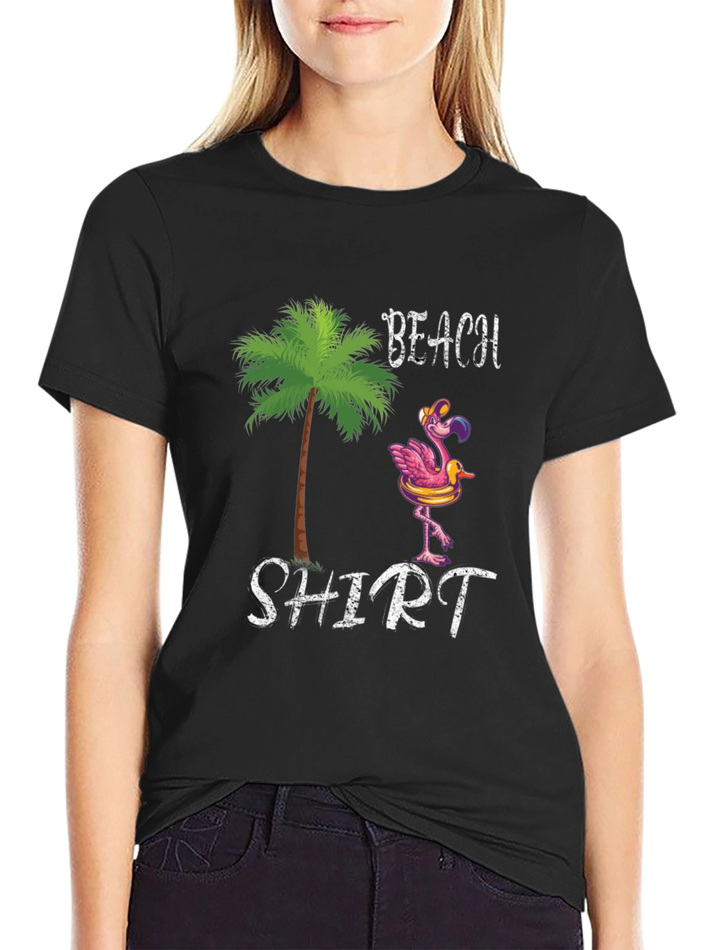 Beach Shirt Flamingo Palm Tree T-Shirt