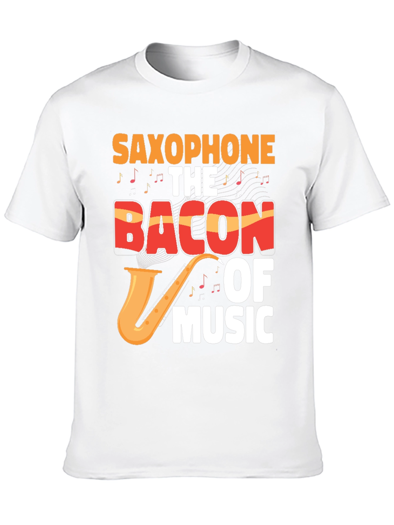 Saxophone Bacon of Music Graphic T-Shirt
