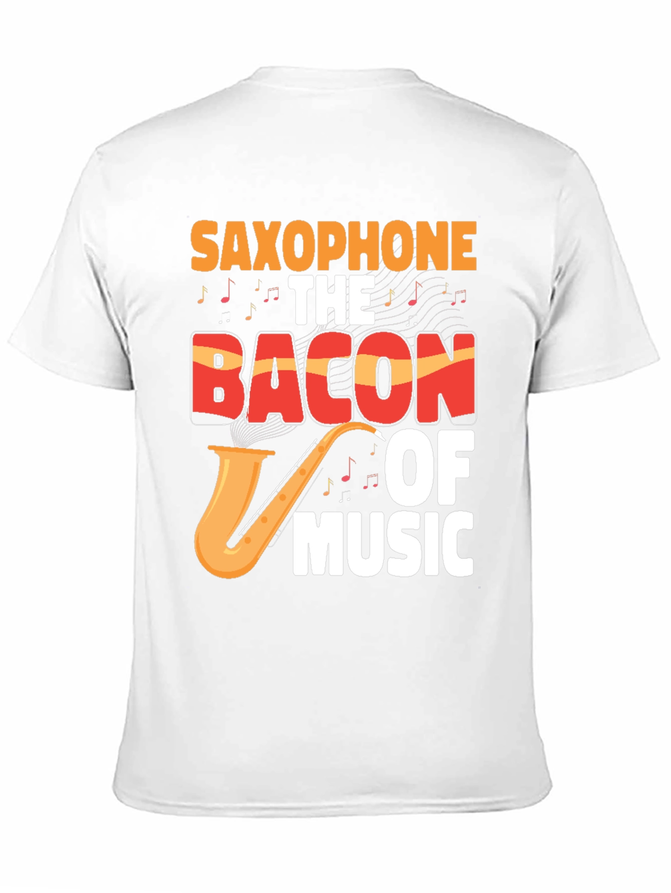 Saxophone Bacon of Music Graphic T-Shirt