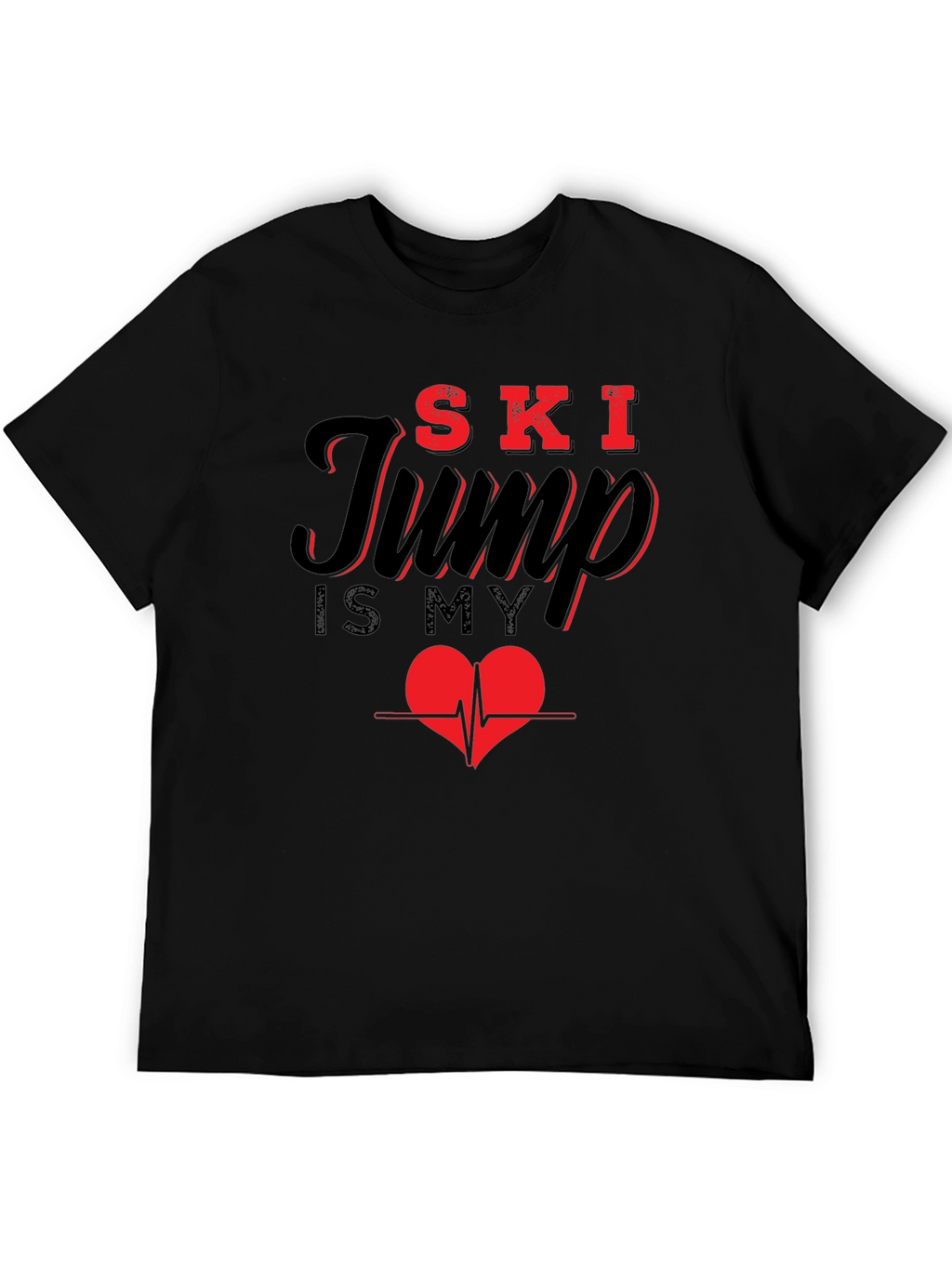 Ski Jump Heartbeat Graphic Tee