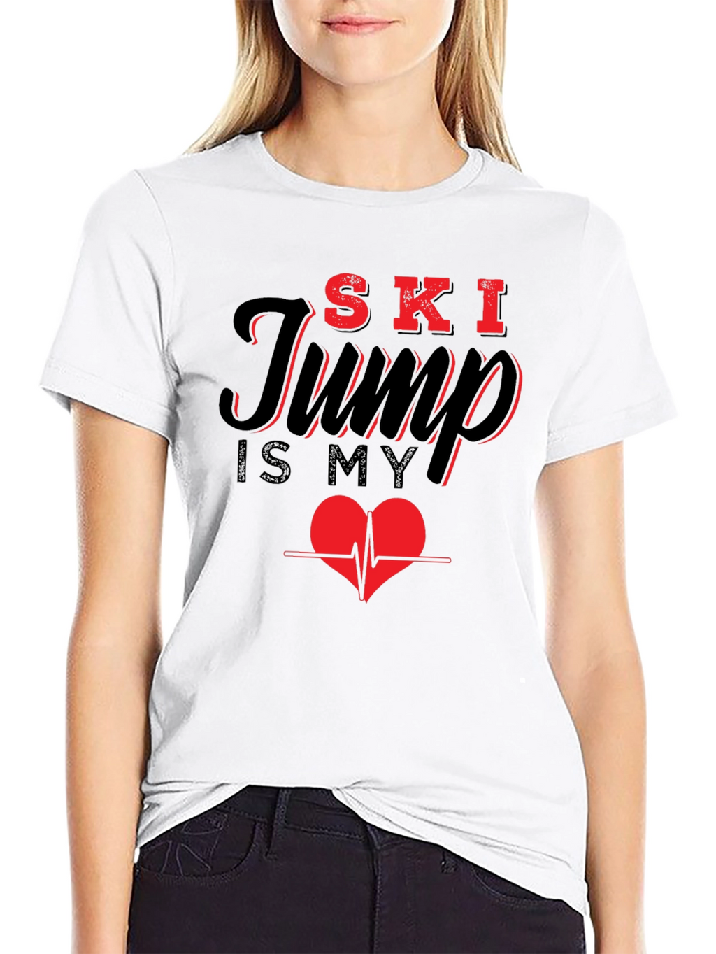 Ski Jump Heartbeat Graphic Tee