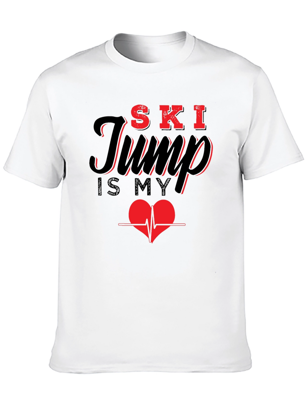 Ski Jump Heartbeat Graphic Tee