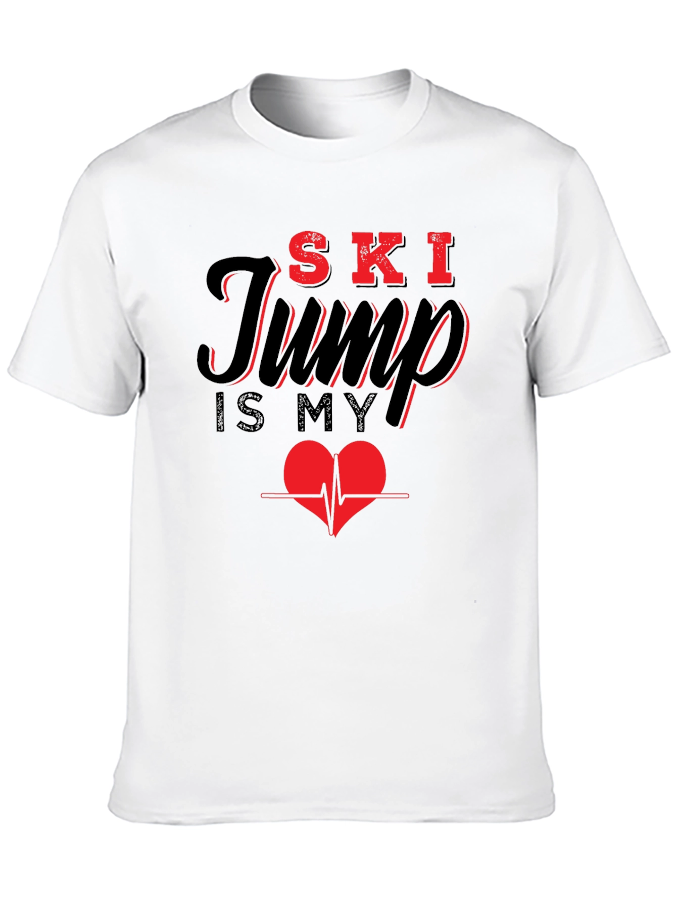 Ski Jump Heartbeat Graphic Tee