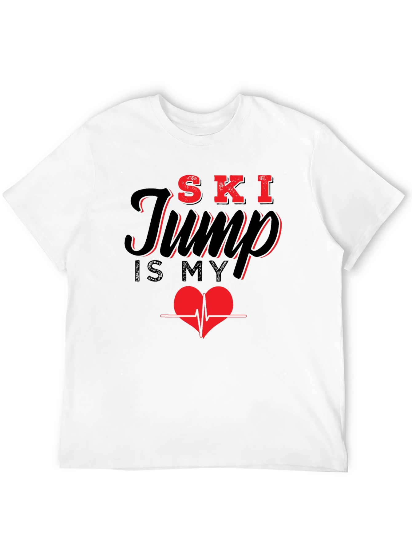 Ski Jump Heartbeat Graphic Tee