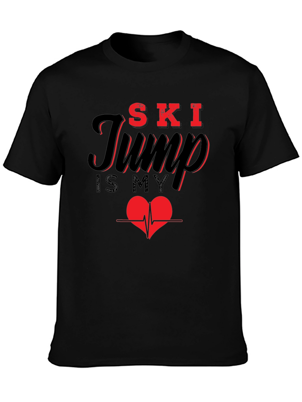 Ski Jump Heartbeat Graphic Tee
