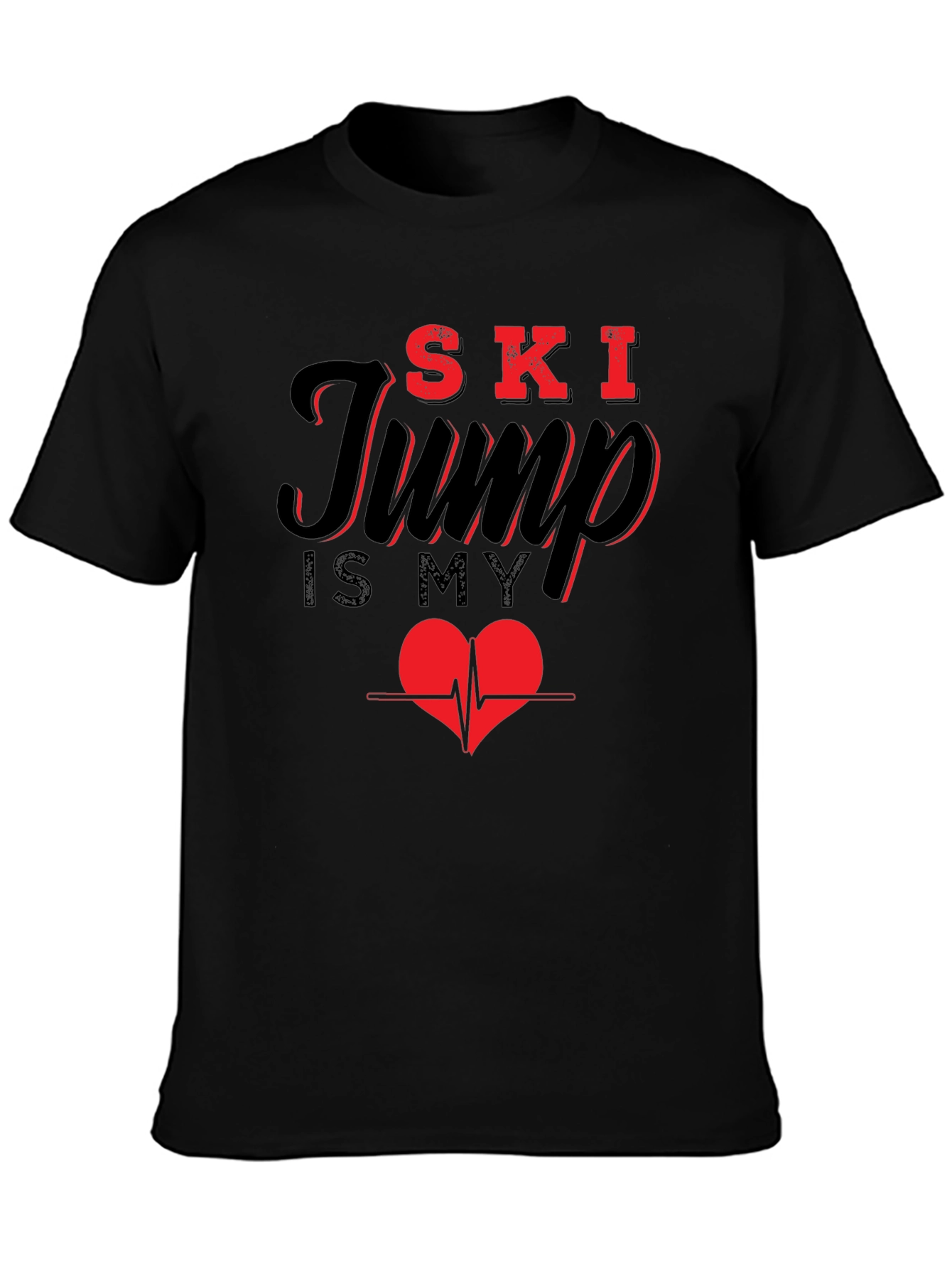 Ski Jump Heartbeat Graphic Tee