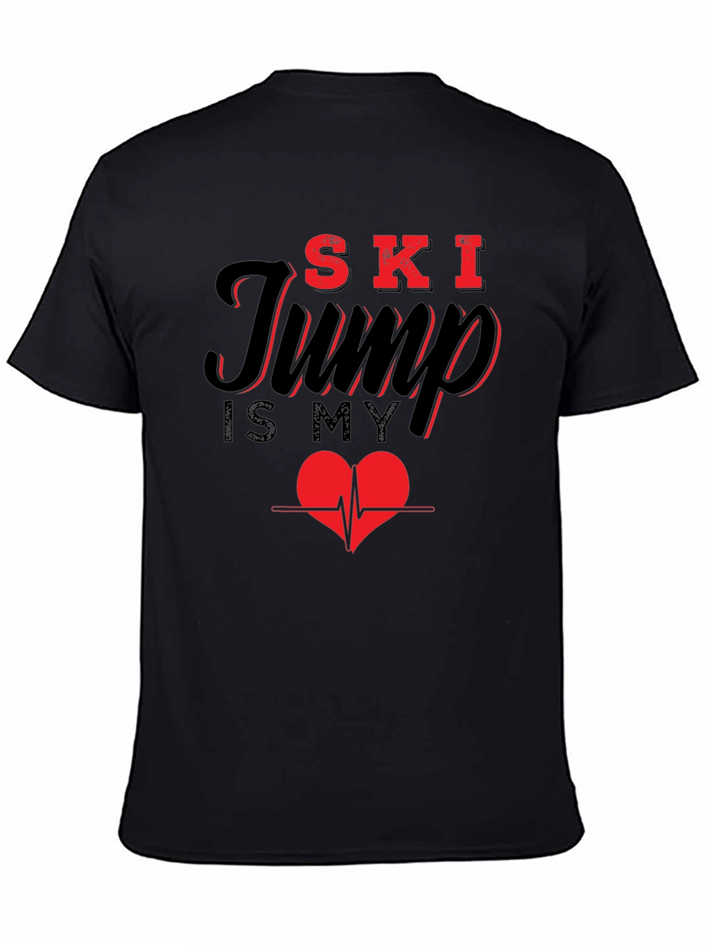 Ski Jump Heartbeat Graphic Tee