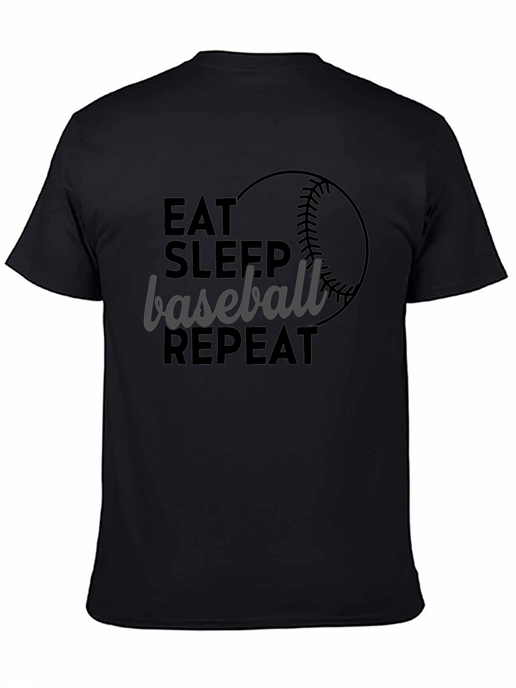 Eat Sleep Baseball Repeat Graphic Tee