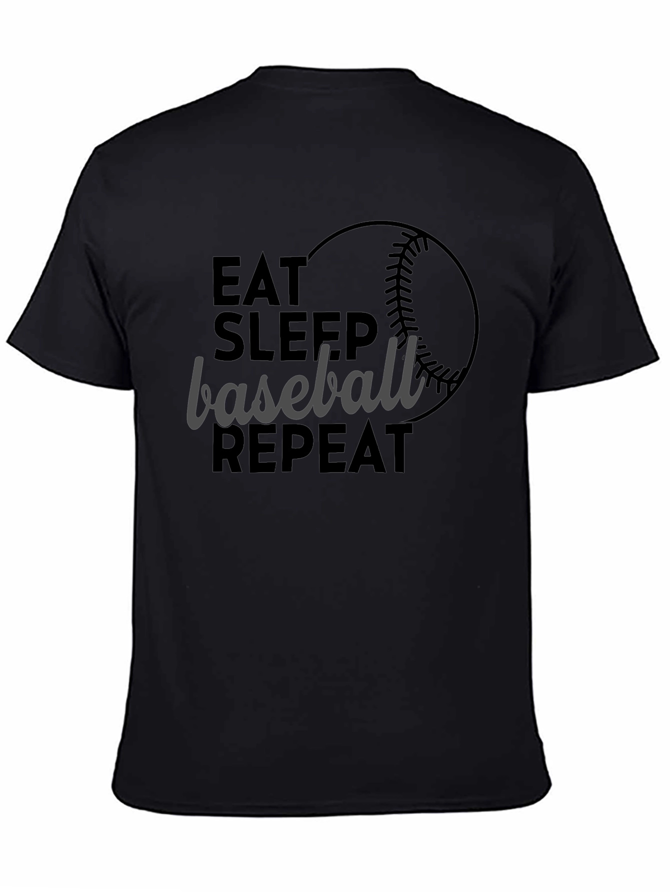 Eat Sleep Baseball Repeat Graphic Tee