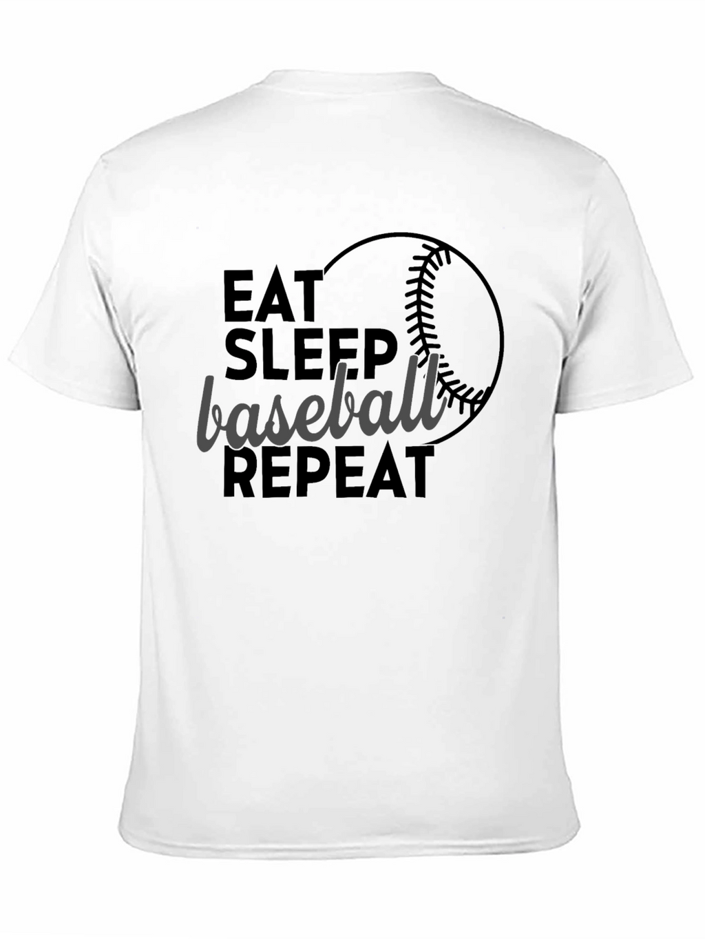 Eat Sleep Baseball Repeat Graphic Tee
