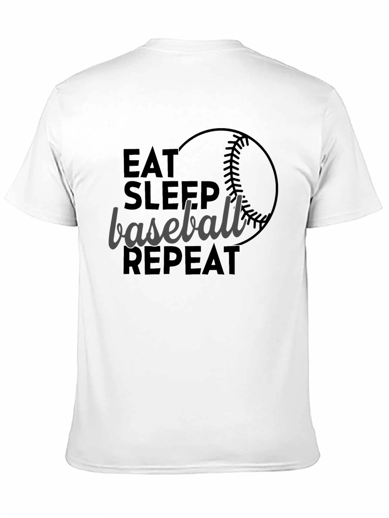 Eat Sleep Baseball Repeat Graphic Tee