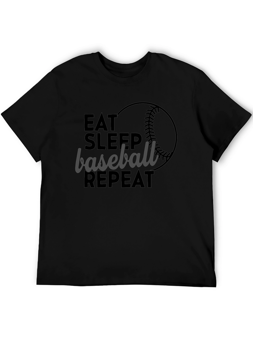 Eat Sleep Baseball Repeat Graphic Tee