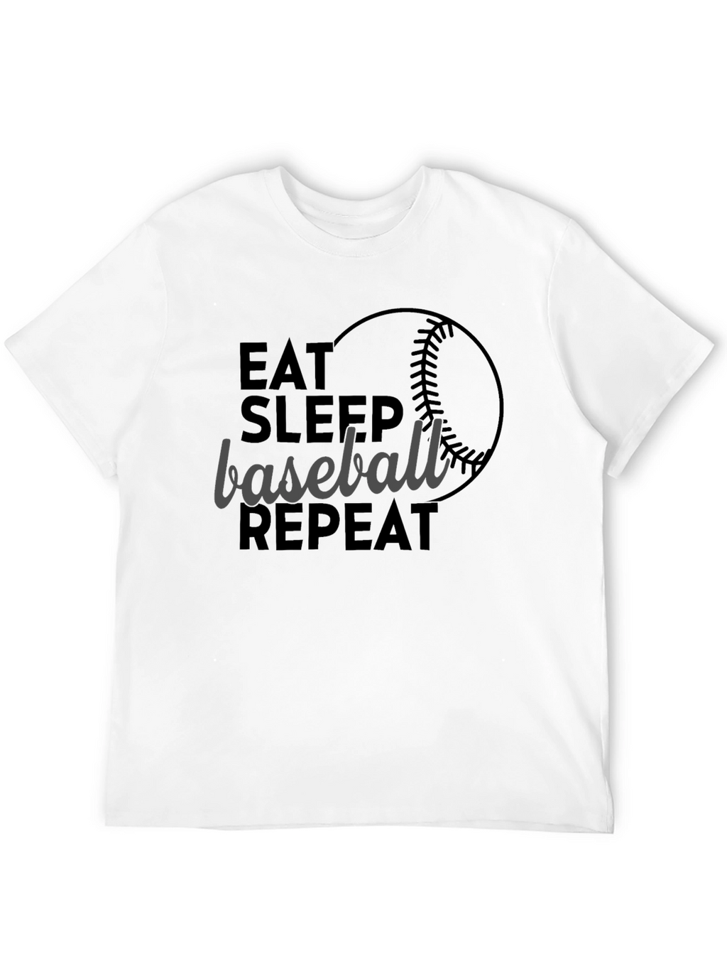 Eat Sleep Baseball Repeat Graphic Tee