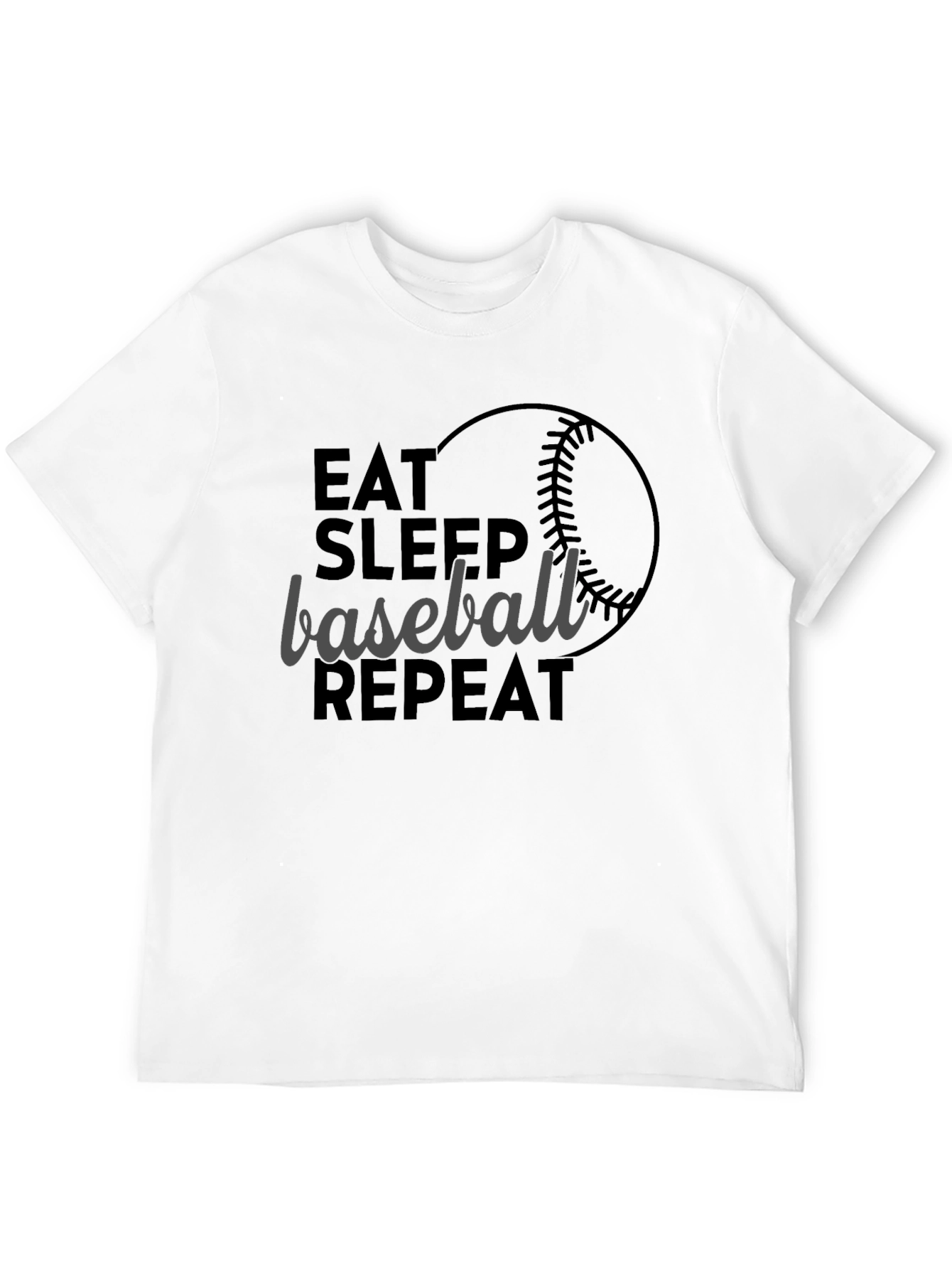 Eat Sleep Baseball Repeat Graphic Tee