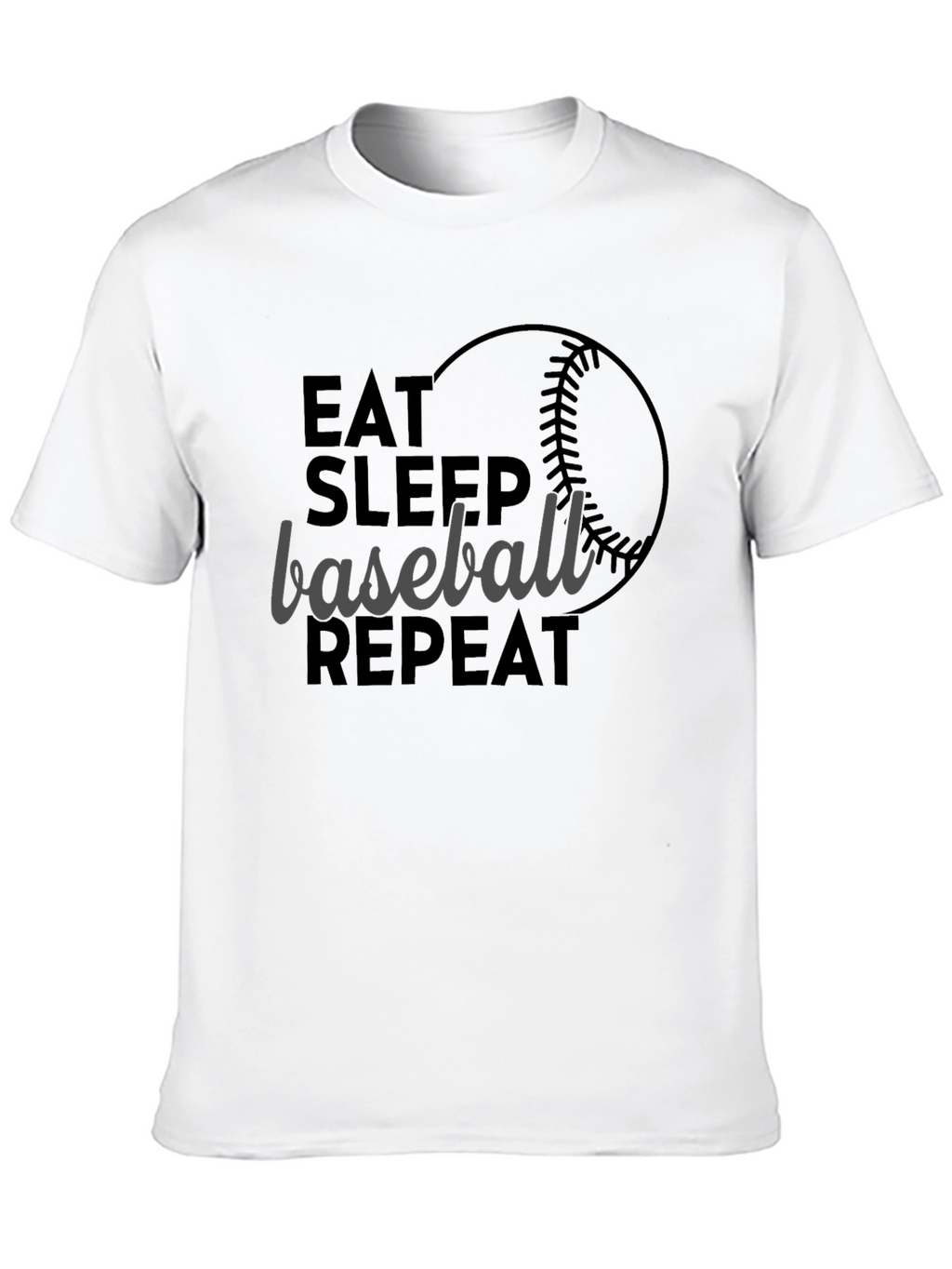 Eat Sleep Baseball Repeat Graphic Tee