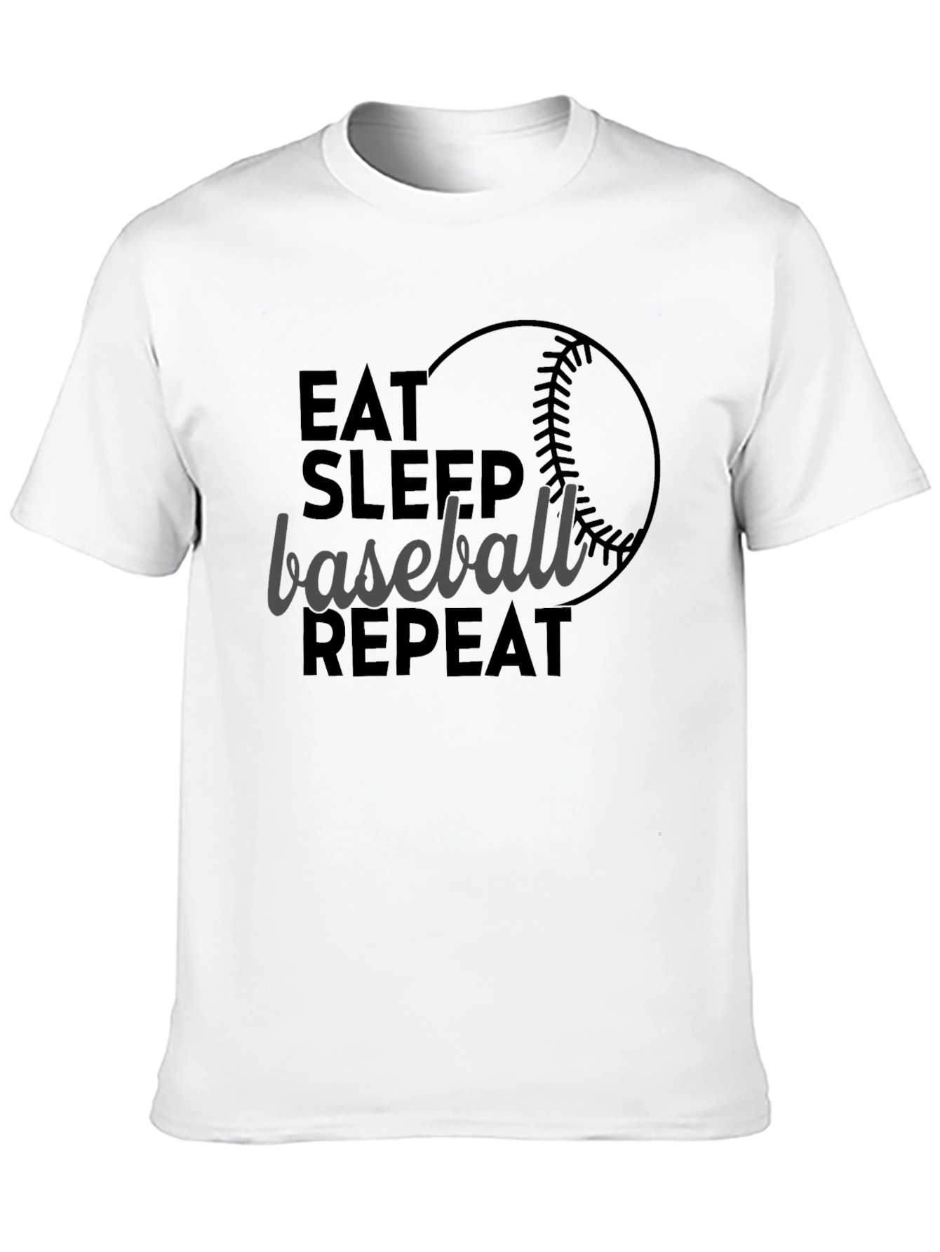 Eat Sleep Baseball Repeat Graphic Tee