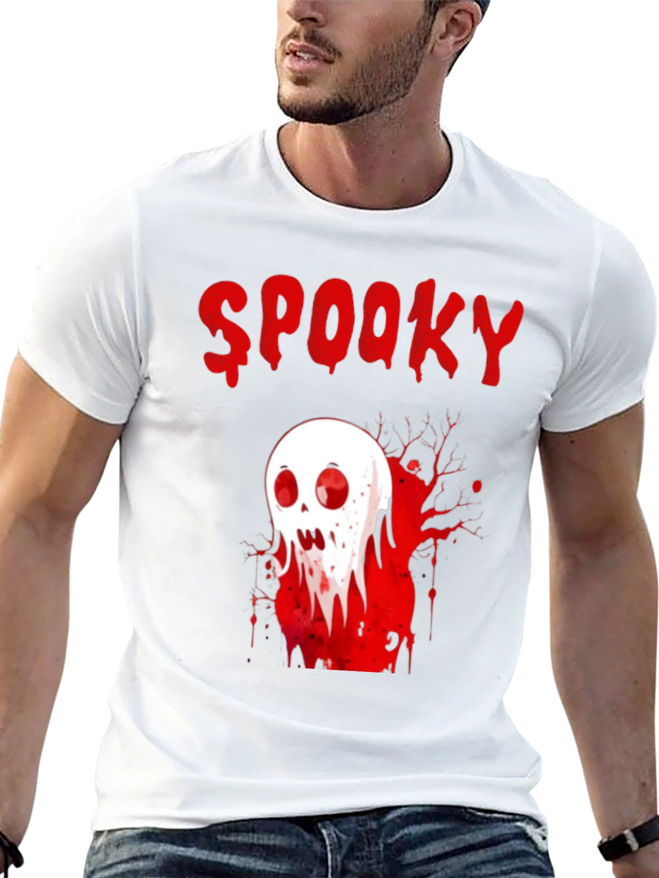 Spooky Skull Graphic T-Shirt - Halloween Tee
