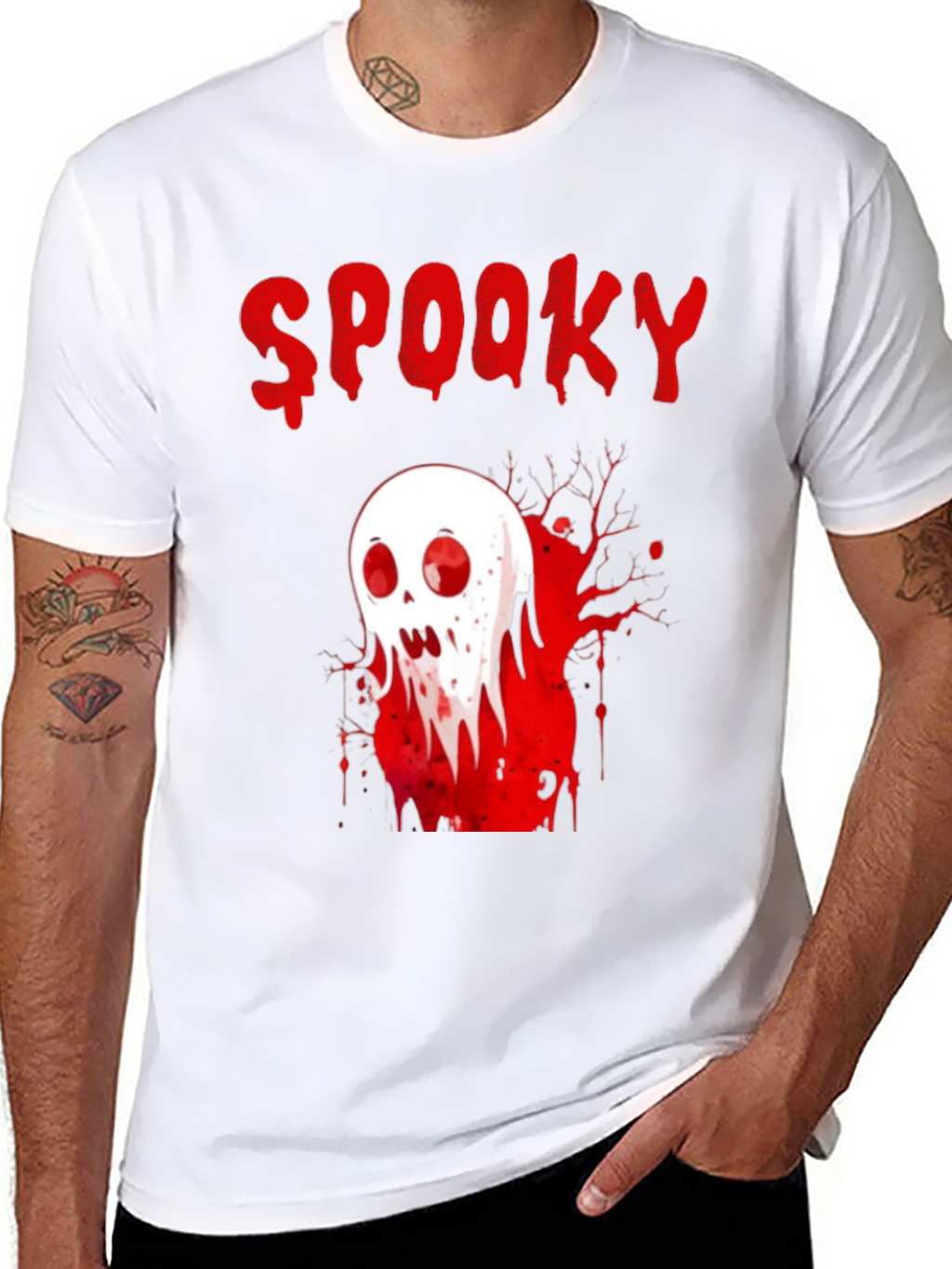 Spooky Skull Graphic T-Shirt - Halloween Tee