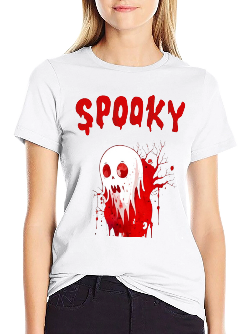 Spooky Skull Graphic T-Shirt - Halloween Tee