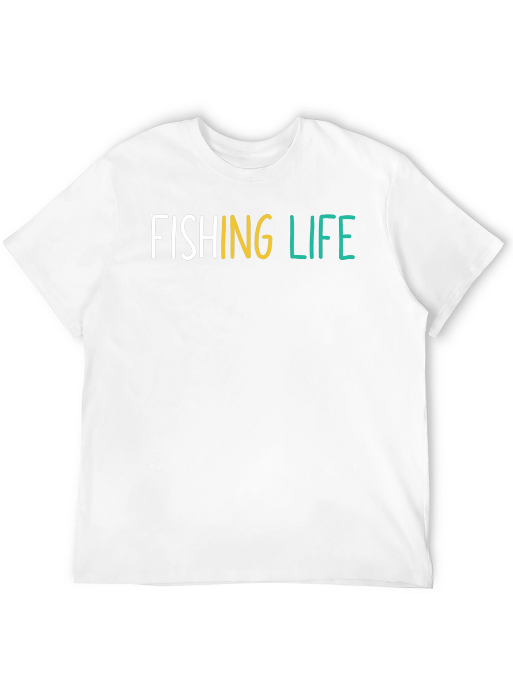 Fishing Life Graphic Tee - Black Cotton T-Shirt