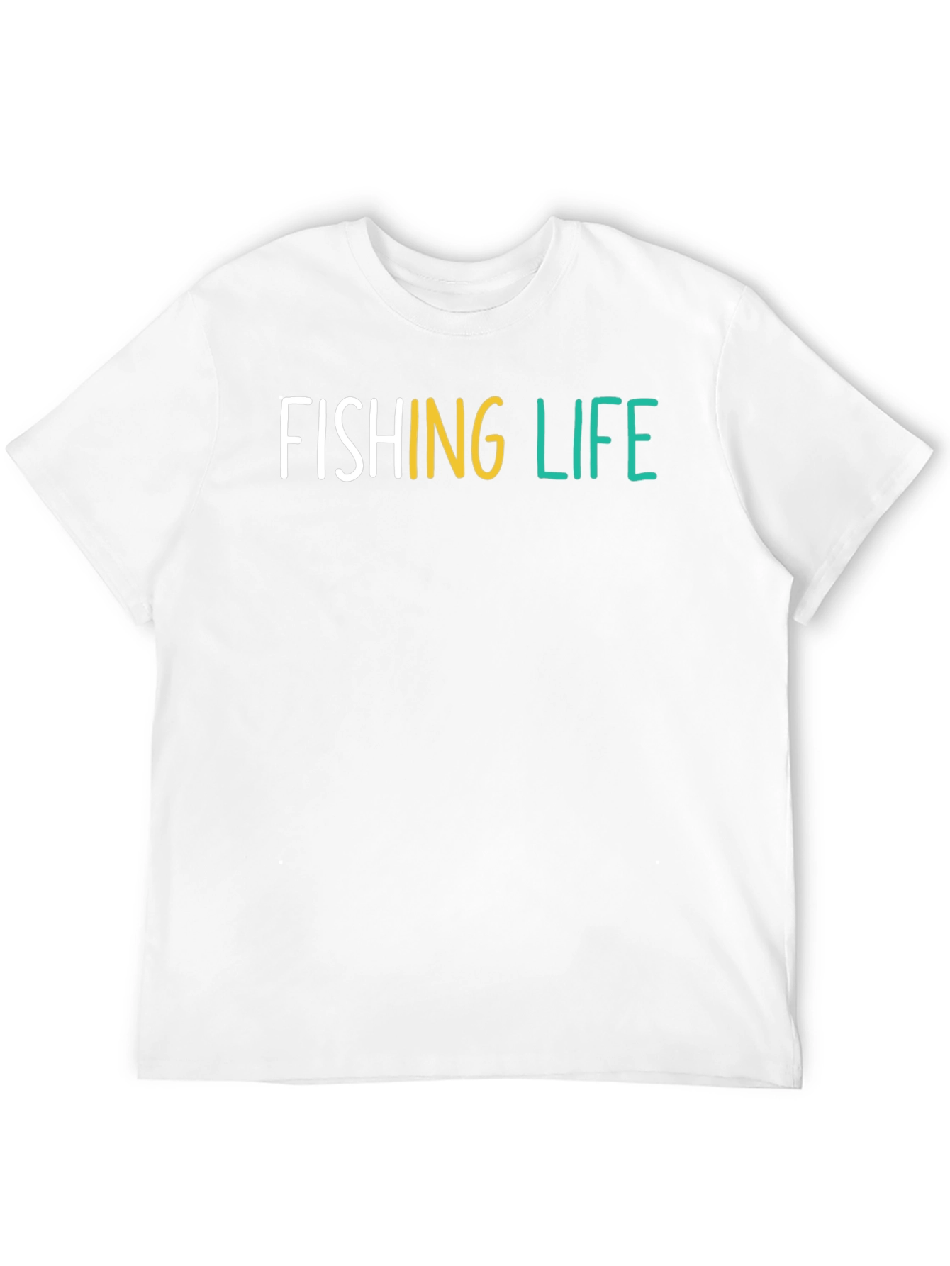 Fishing Life Graphic Tee - Black Cotton T-Shirt