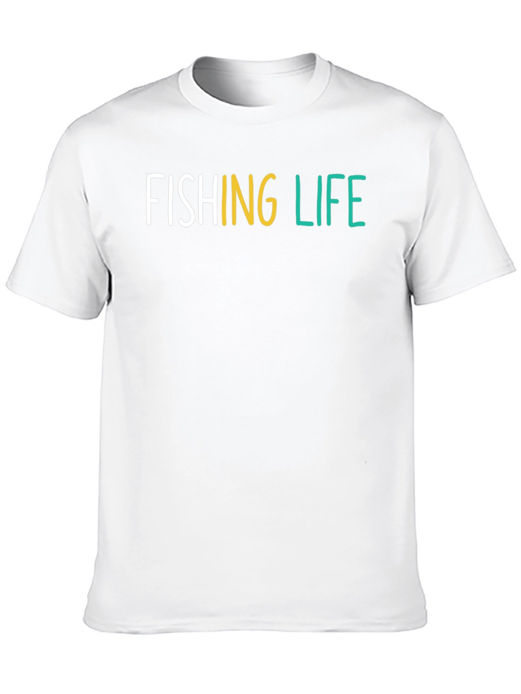 Fishing Life Graphic Tee - Black Cotton T-Shirt