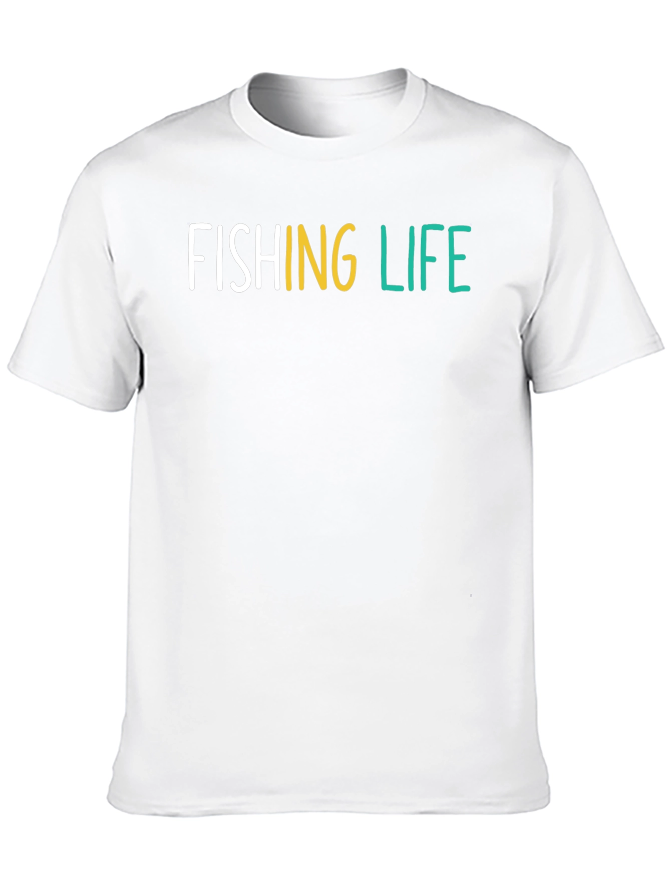 Fishing Life Graphic Tee - Black Cotton T-Shirt