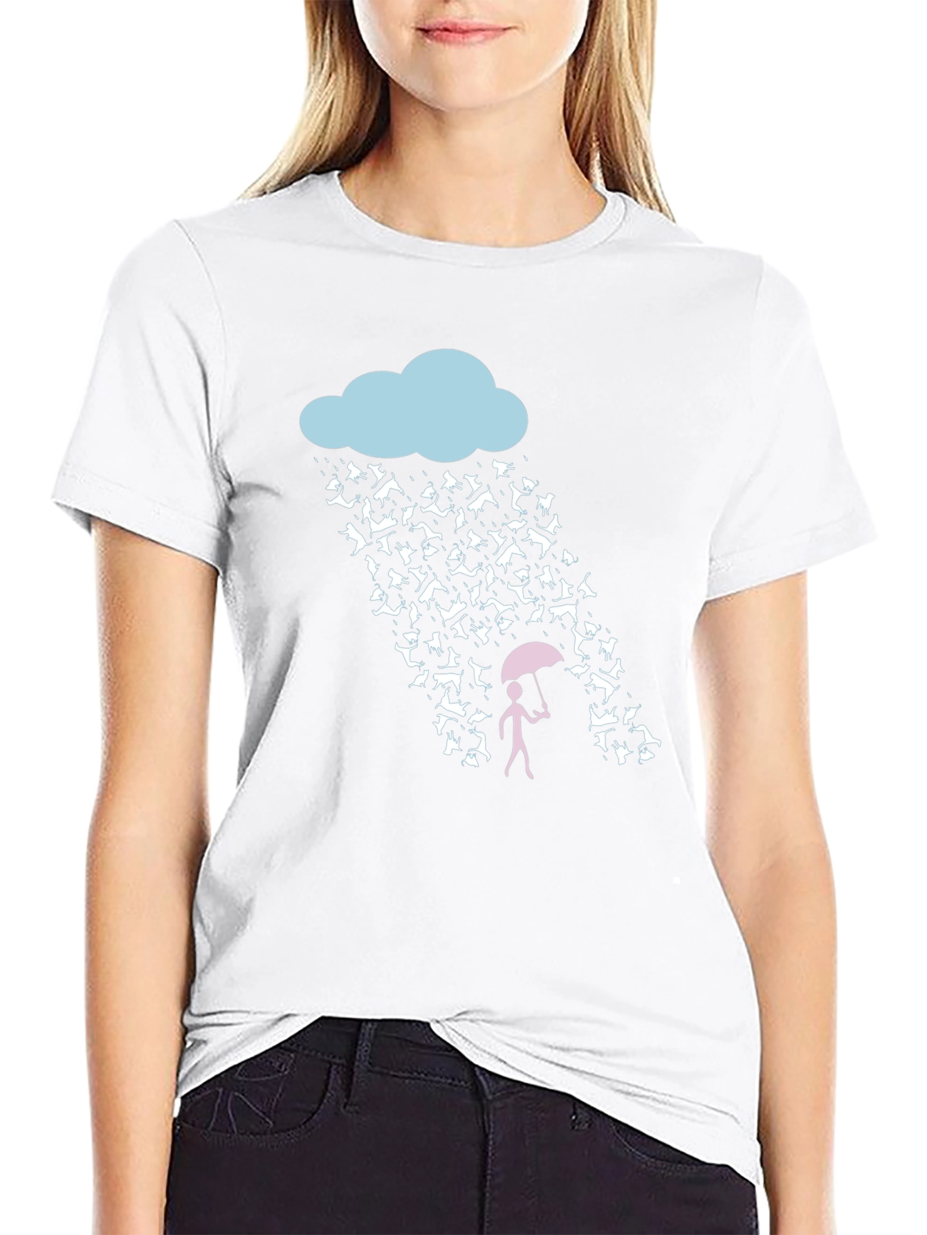 Raining Cats and Dogs Funny Graphic Tee