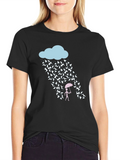 Raining Cats and Dogs Funny Graphic Tee
