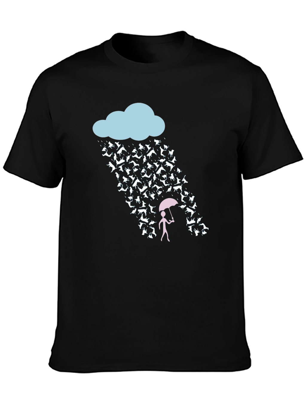 Raining Cats and Dogs Funny Graphic Tee