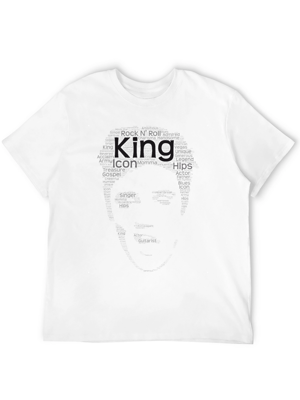 Mens Black King Graphic Crew Neck T-Shirt