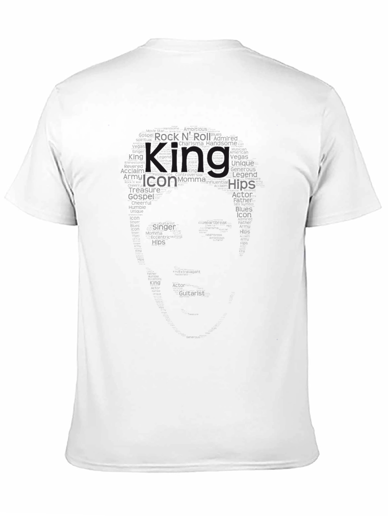 Mens Black King Graphic Crew Neck T-Shirt