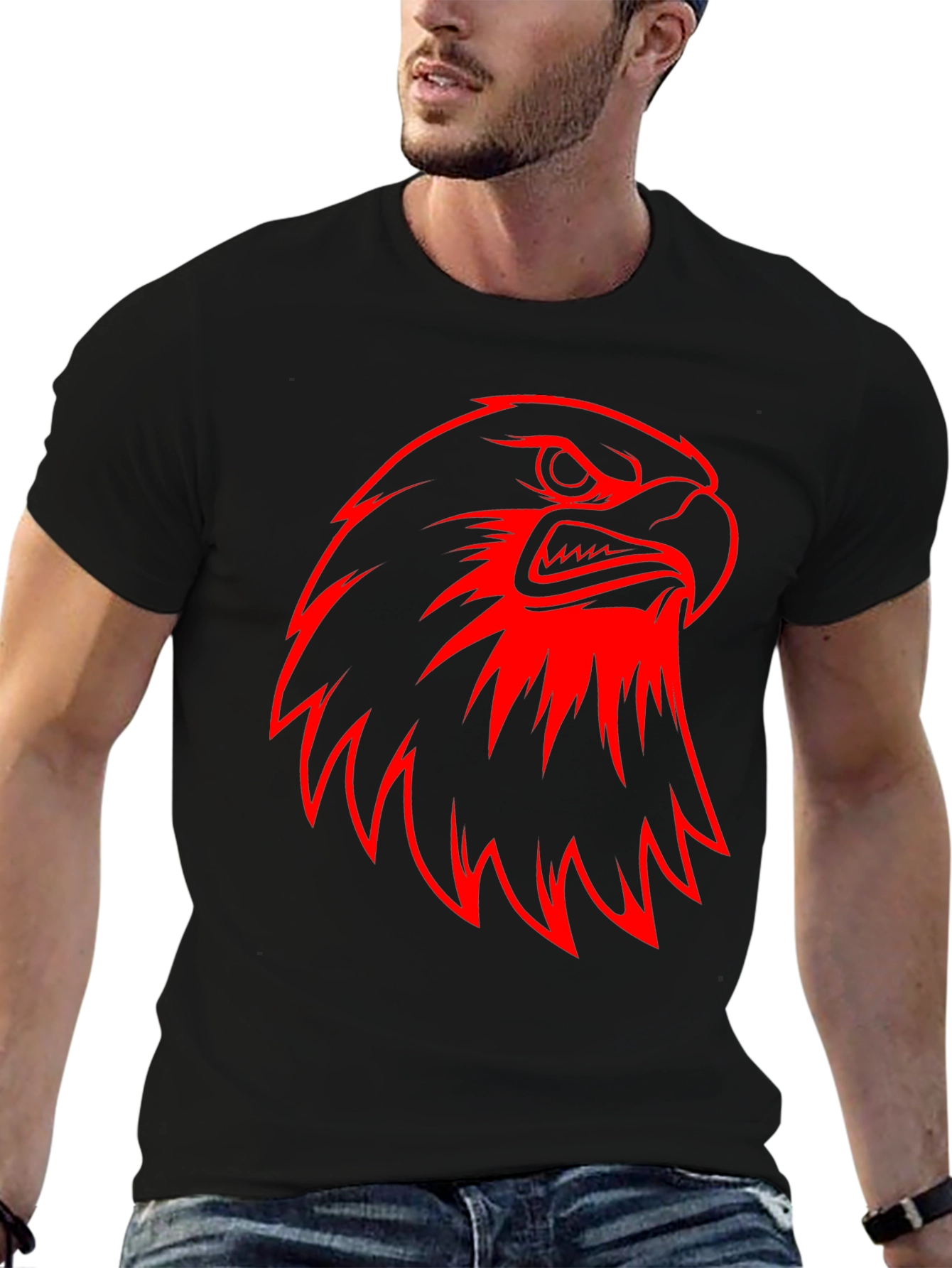 Bold Eagle Graphic Black T-Shirt