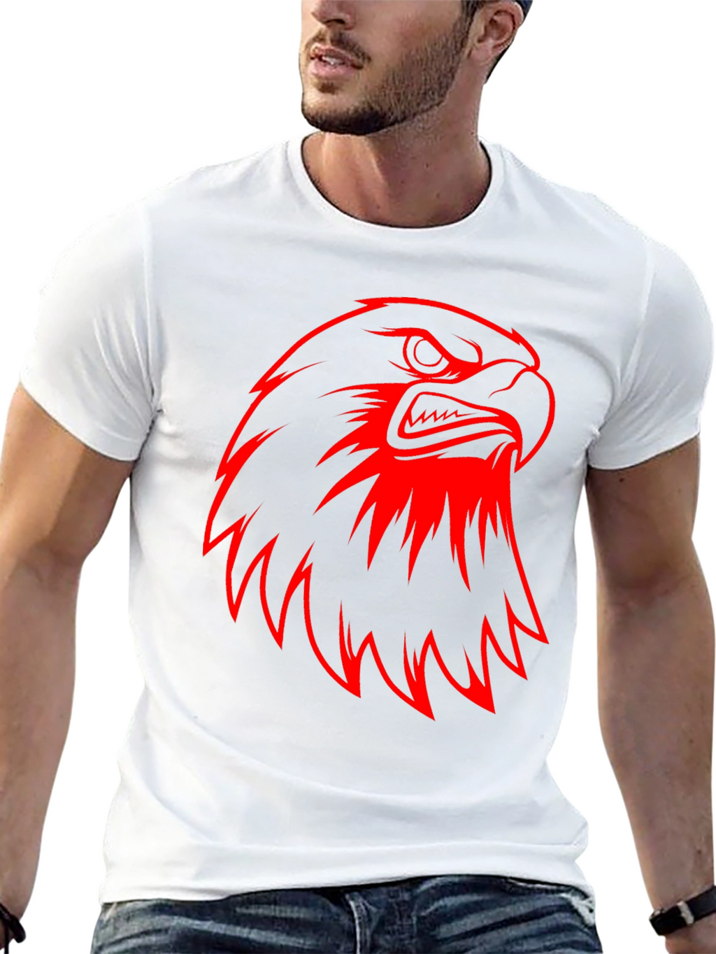 Bold Eagle Graphic Black T-Shirt