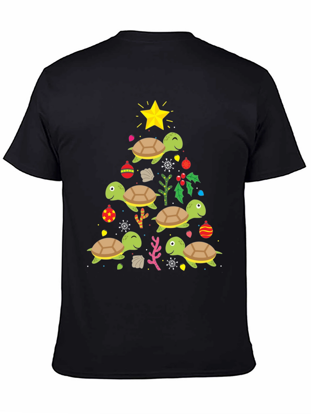 Festive Turtle Christmas Tree T-Shirt