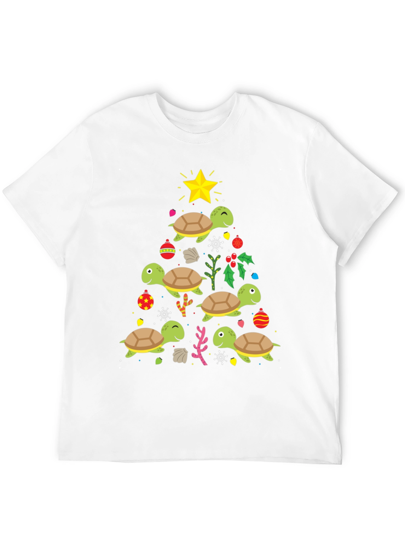 Festive Turtle Christmas Tree T-Shirt