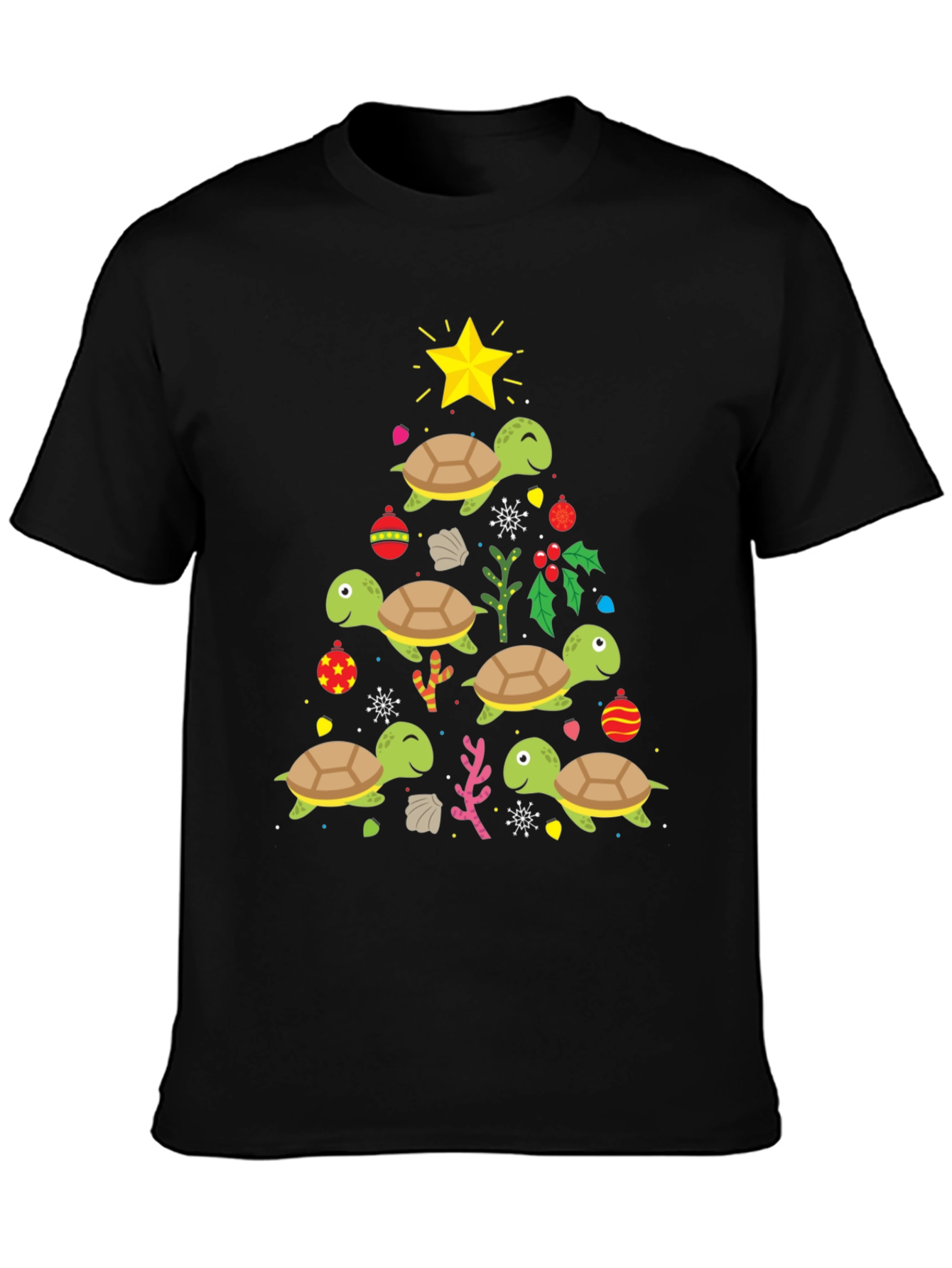 Festive Turtle Christmas Tree T-Shirt