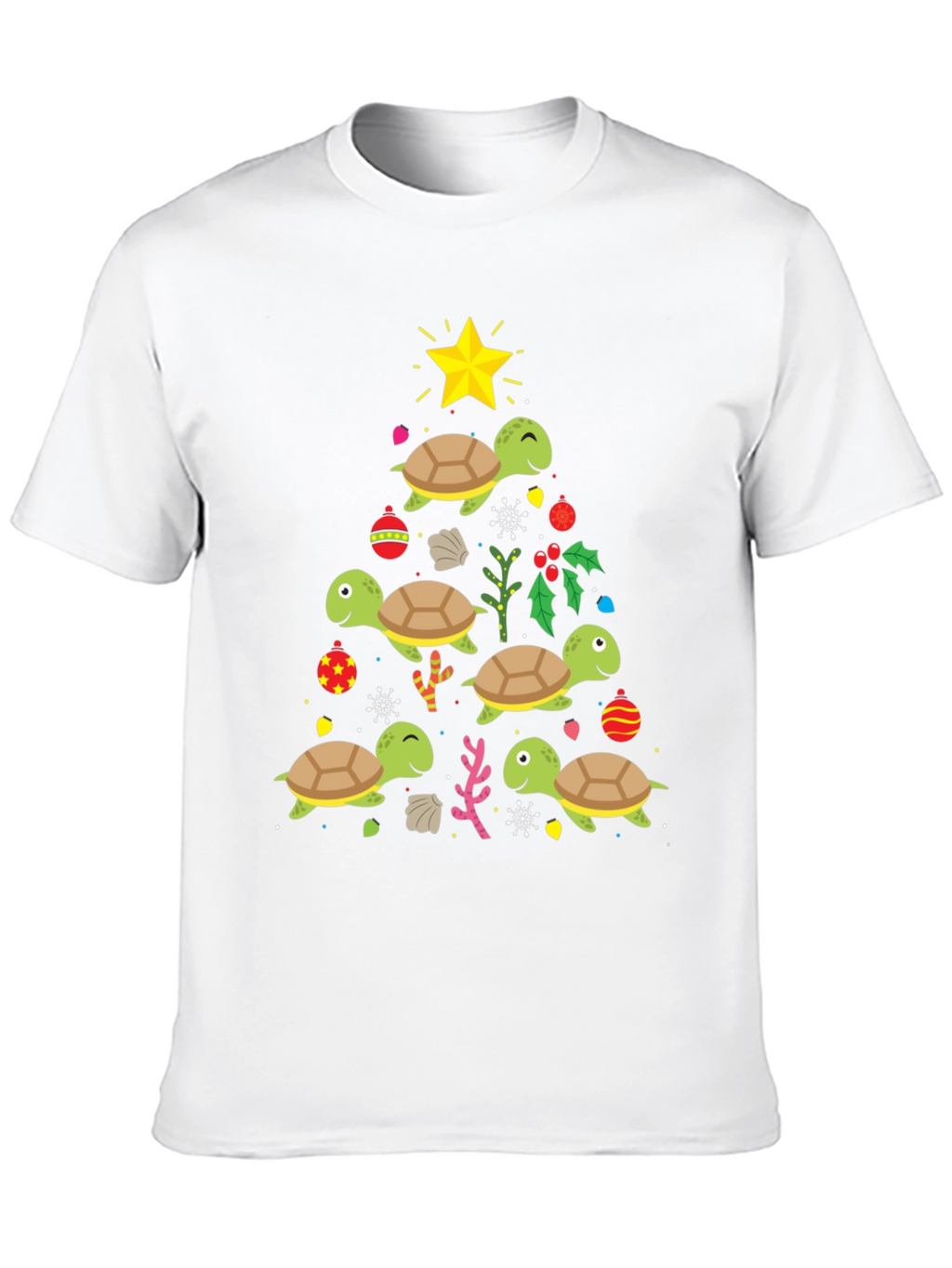 Festive Turtle Christmas Tree T-Shirt