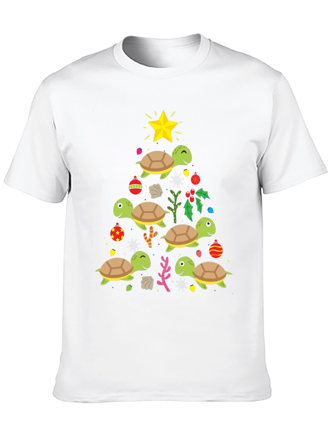 Festive Turtle Christmas Tree T-Shirt