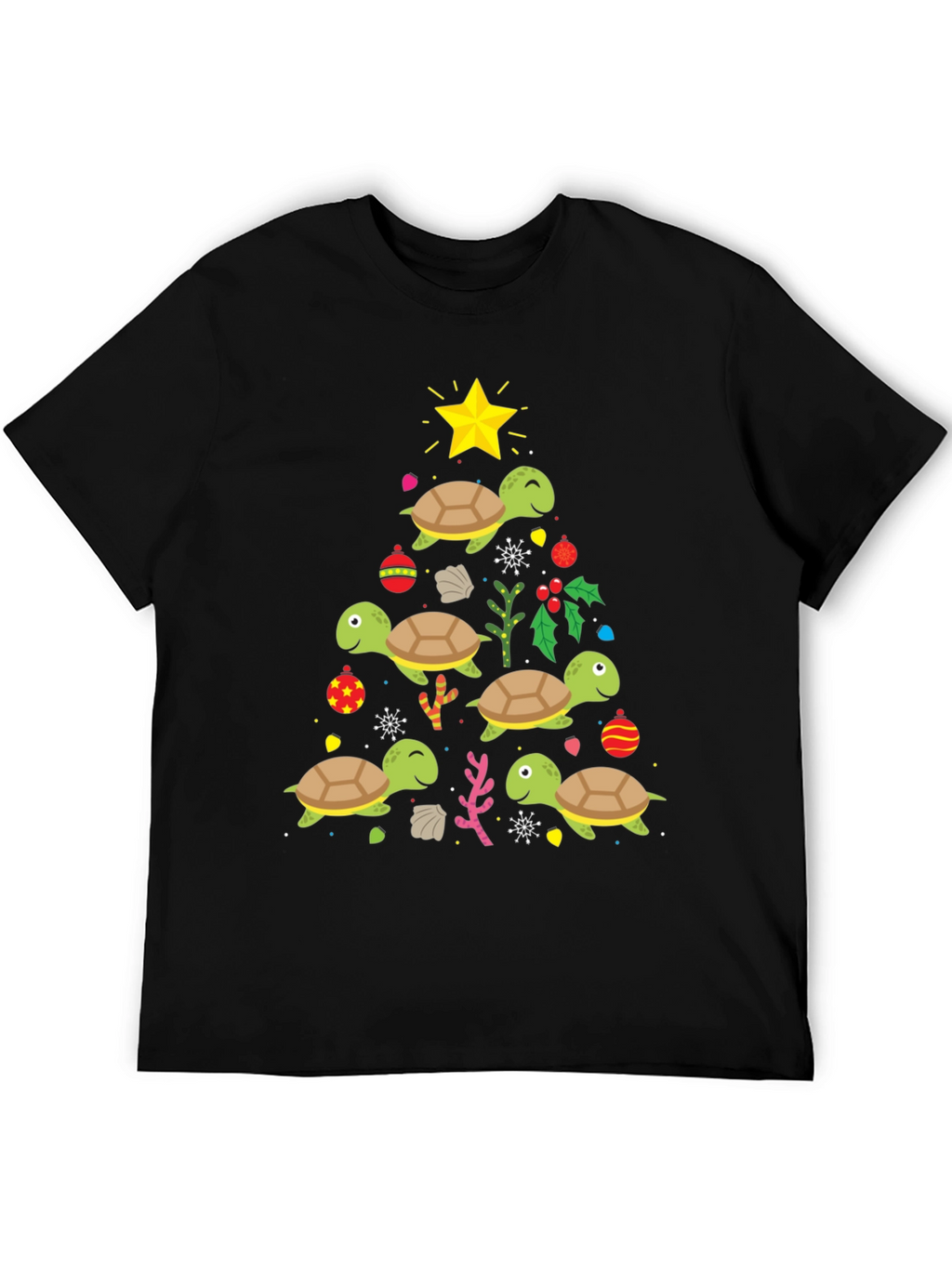 Festive Turtle Christmas Tree T-Shirt