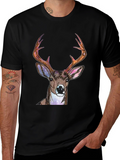 Deer Graphic Print Mens T-Shirt
