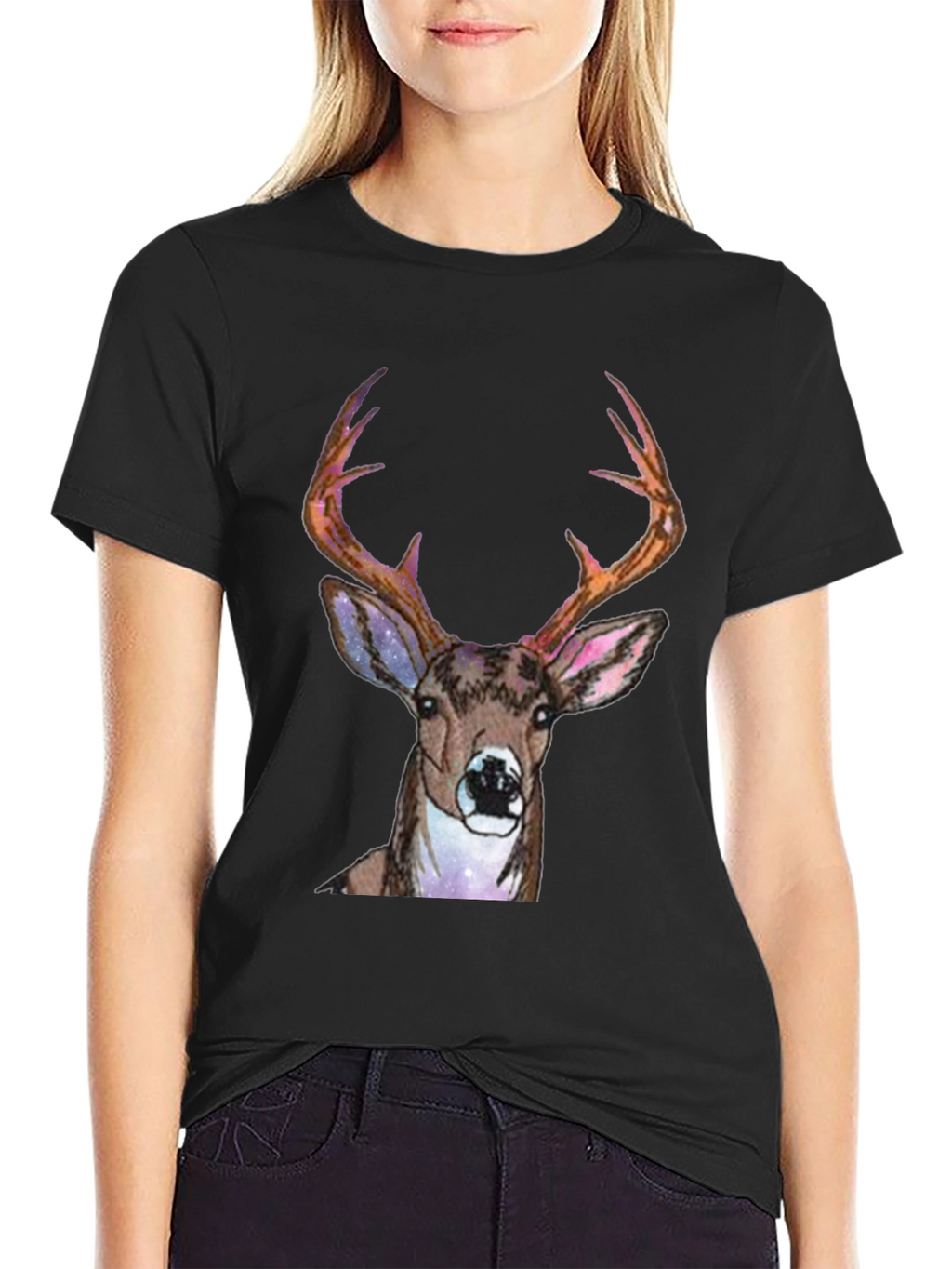 Deer Graphic Print Mens T-Shirt