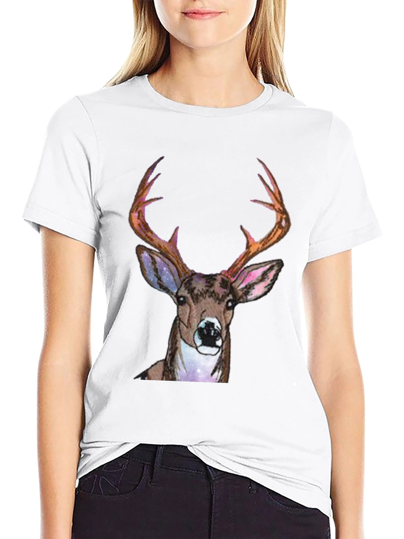 Deer Graphic Print Mens T-Shirt